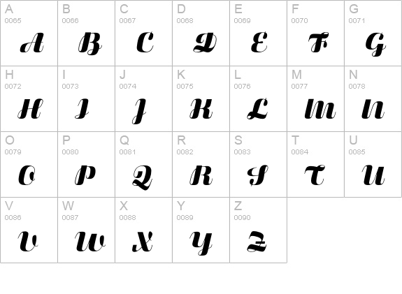 Fluidum Bold Std uppercase A-Z preview
