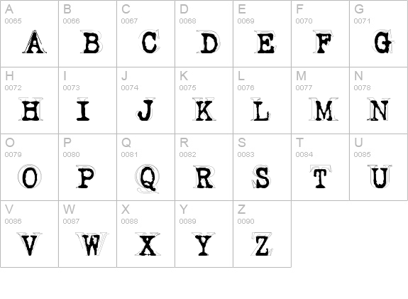 Fluoxetine uppercase A-Z preview