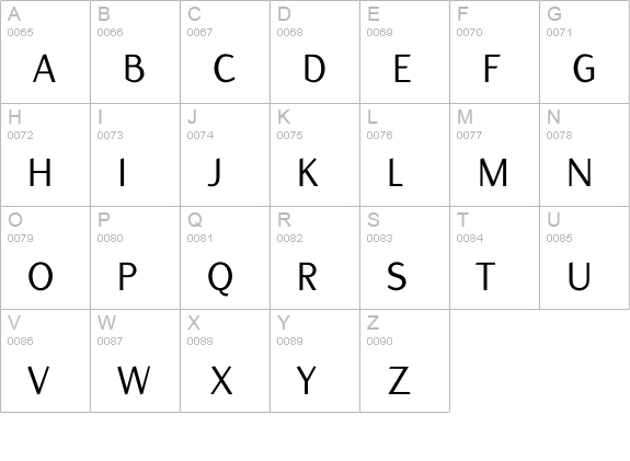 Flux uppercase A-Z preview
