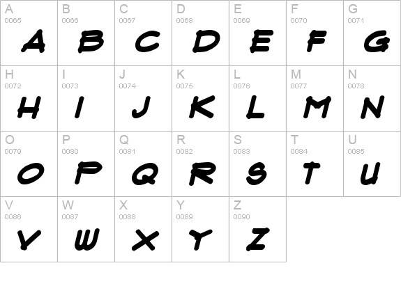 Flux Bold Italic uppercase A-Z preview