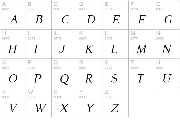 FlyHigh Italic uppercase A-Z preview