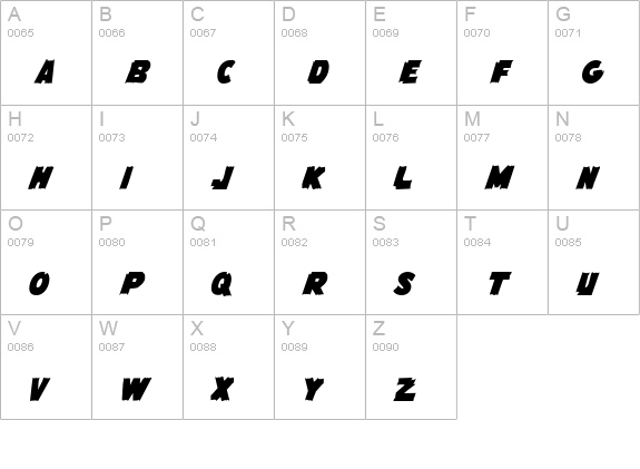 Flying Leatherneck uppercase A-Z preview