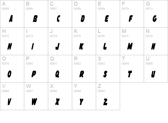 Flying Leatherneck Condensed uppercase A-Z preview