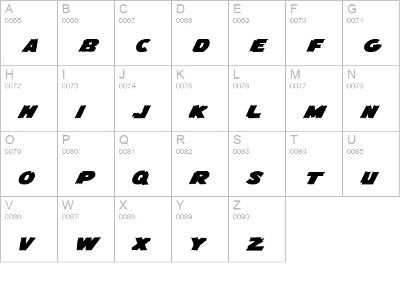 Flying Leatherneck Expanded uppercase A-Z preview