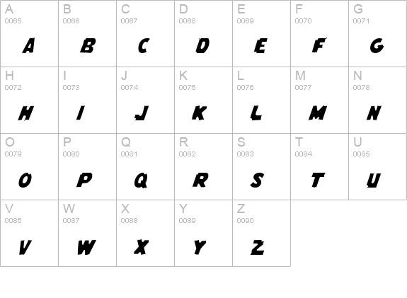 Flying Leatherneck Light uppercase A-Z preview