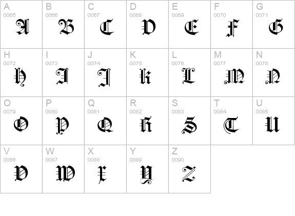 FlyingHollander uppercase A-Z preview