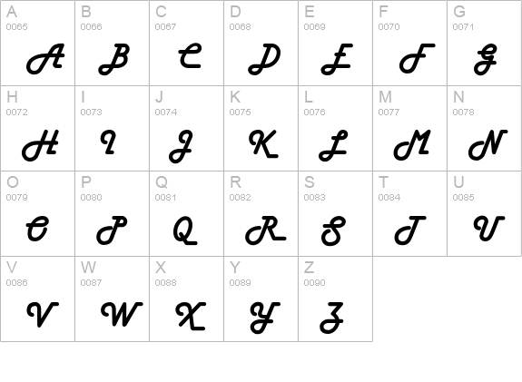 Flynn uppercase A-Z preview