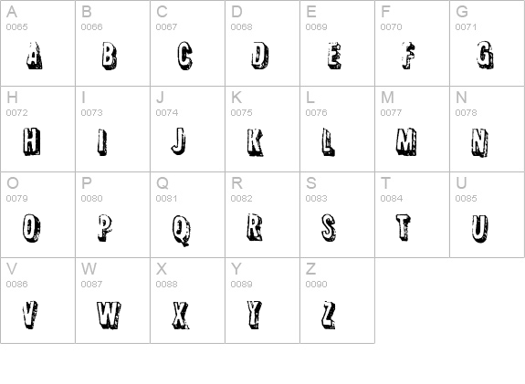 Flyswim uppercase A-Z preview