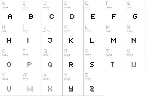 Flytningar uppercase A-Z preview