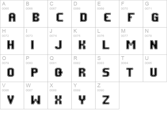 FM University uppercase A-Z preview