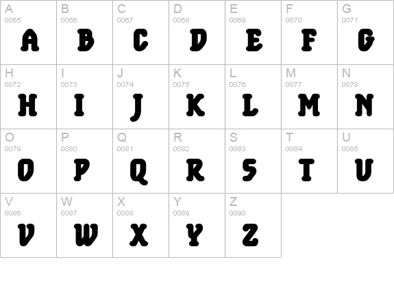 Foam Bold Condensed uppercase A-Z preview