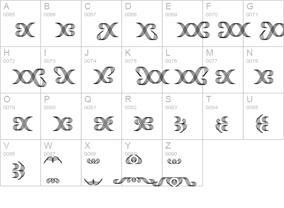 Foglihten Fr02 uppercase A-Z preview