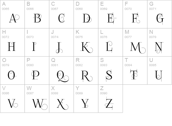 FoglihtenNo04 uppercase A-Z preview