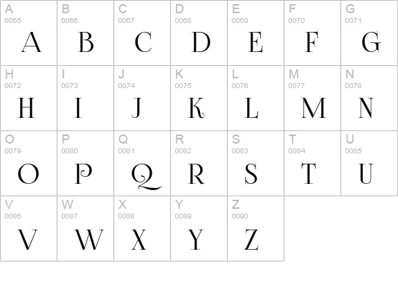 FoglihtenNo07calt uppercase A-Z preview