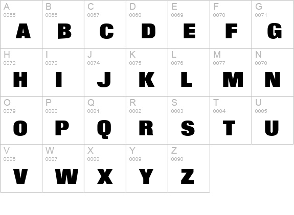 Folio ICG XBold uppercase A-Z preview