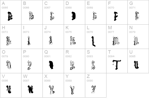 Folksbeatyou uppercase A-Z preview
