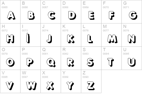 FolksShades uppercase A-Z preview