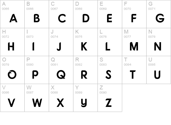 Fonarto uppercase A-Z preview