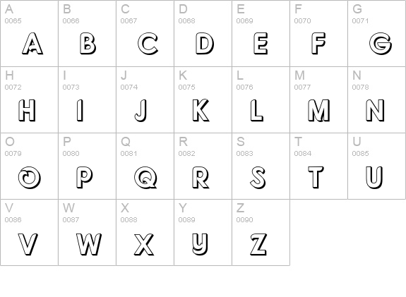 Fonarto XT uppercase A-Z preview