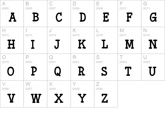 Fonesia Bold uppercase A-Z preview