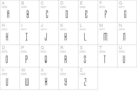 Font 33 uppercase A-Z preview
