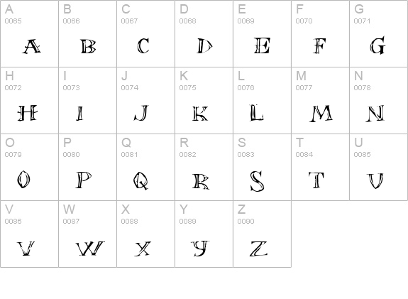 Font in a Red Suit (The Christmas Font) uppercase A-Z preview