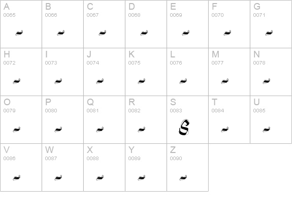 font-lab's Symphony uppercase A-Z preview