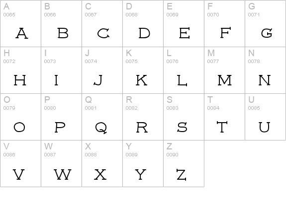 font5 uppercase A-Z preview