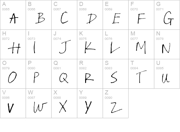 fontastic uppercase A-Z preview