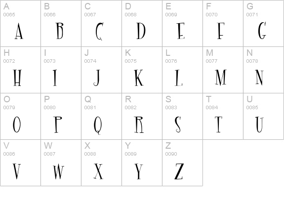Fontdinerdotcom uppercase A-Z preview