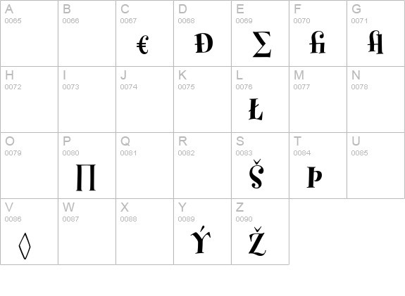 Fontesque-ExtraBoldExpert uppercase A-Z preview