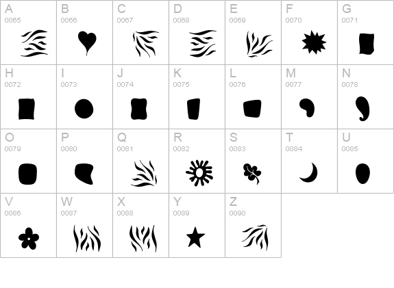 Fontesque-OrnamentsBlack uppercase A-Z preview