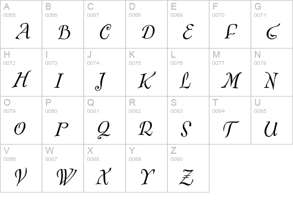 FontesqueText-Italic uppercase A-Z preview