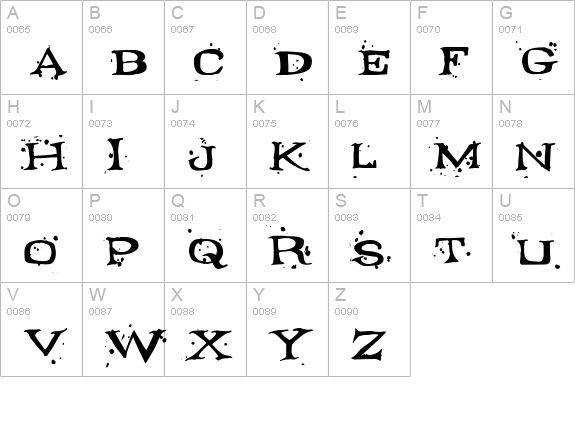 Fontocide uppercase A-Z preview