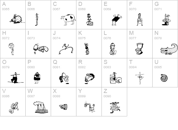FontooniesTwo uppercase A-Z preview