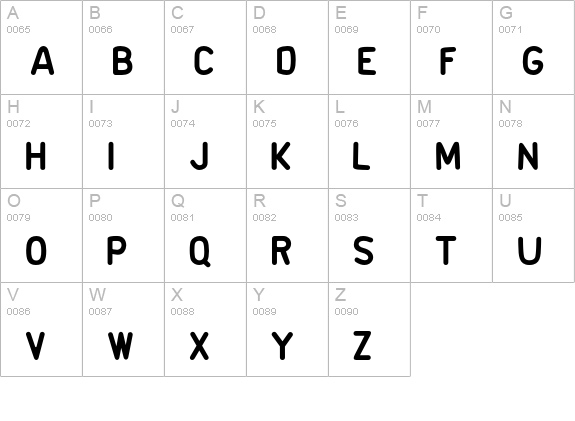 FontSoupGerman-Boiled uppercase A-Z preview