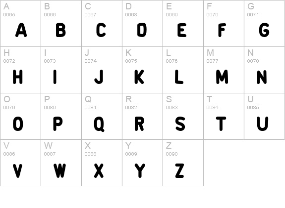 FontSoupGerman-ExtraBoiled uppercase A-Z preview