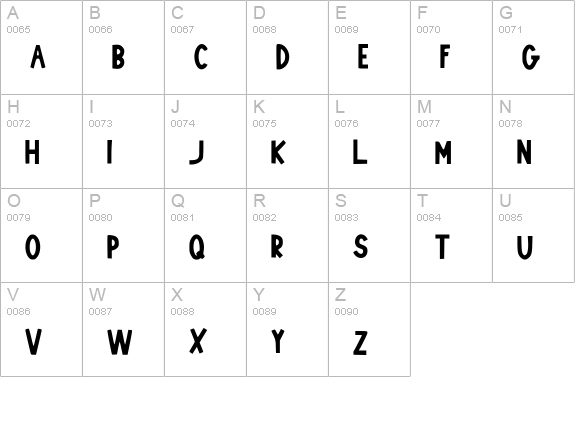 Fonty_McFonterson uppercase A-Z preview