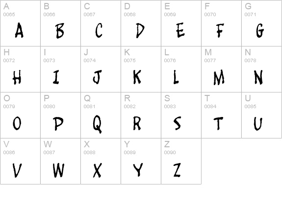 Foot Fight uppercase A-Z preview