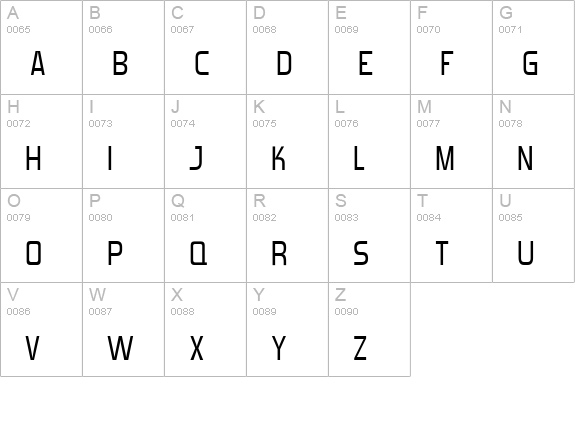 Forgotten Futurist uppercase A-Z preview
