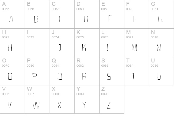 Forgotten Futurist Gaunt uppercase A-Z preview
