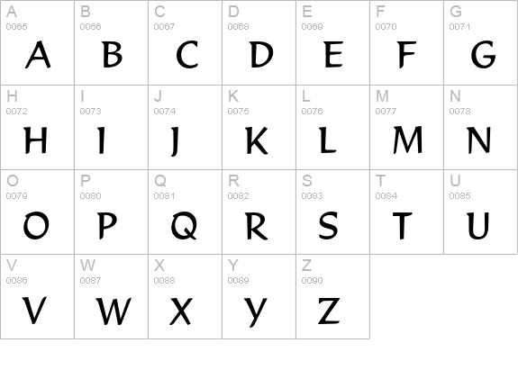 Formal 436 uppercase A-Z preview