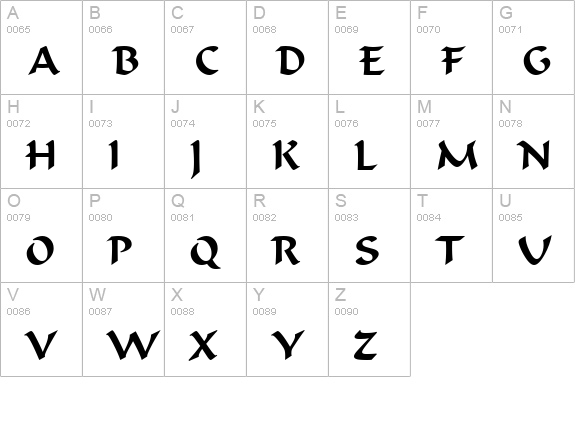 FormalScript421BT uppercase A-Z preview