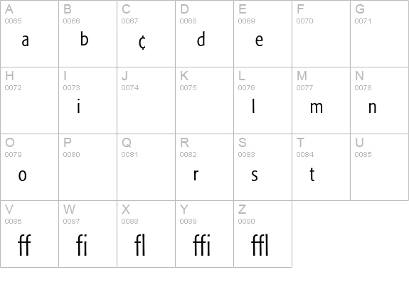 Formata Light Condensed Expert uppercase A-Z preview