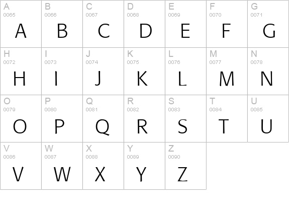Formata Light Small Caps & Oldstyle Figures uppercase A-Z preview