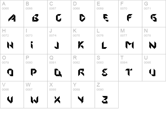 FORMFOUND Origami uppercase A-Z preview