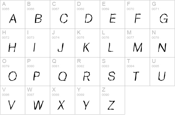 FormulaRandom-Light-Italic uppercase A-Z preview