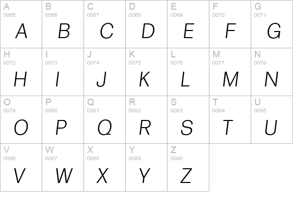 FormulaSerial-Light-Italic uppercase A-Z preview