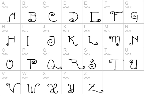 Fortunaschwein uppercase A-Z preview