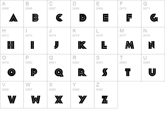 Forty-SecondStreet uppercase A-Z preview